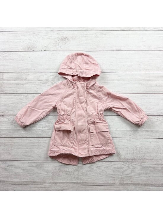 Old Navy Other - Old Navy Baby Girls Hooded Pink Lightweight Jacket Snap Front 18-24 Months
